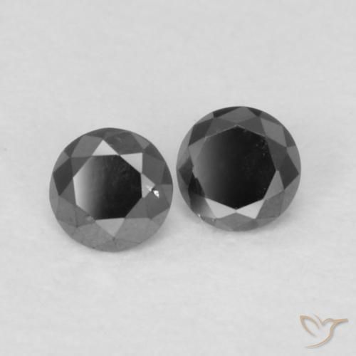 0.10 ct natürliche Schwarz Diamant-Edelsteine, Runden, Lichtundurchlässig
