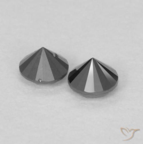 0.10 ct natürliche Schwarz Diamant-Edelsteine, Runden, Lichtundurchlässig