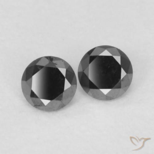 0.09 ct natürliche Schwarz Diamant-Edelsteine, Runden, Lichtundurchlässig