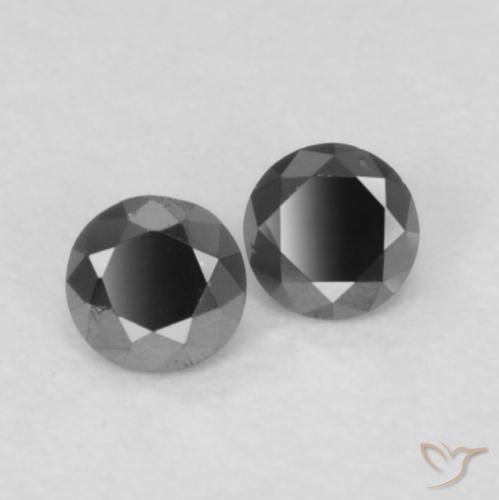 0.10 ct natürliche Schwarz Diamant-Edelsteine, Runden, Lichtundurchlässig