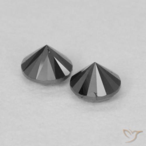 0.10 ct natürliche Schwarz Diamant-Edelsteine, Runden, Lichtundurchlässig