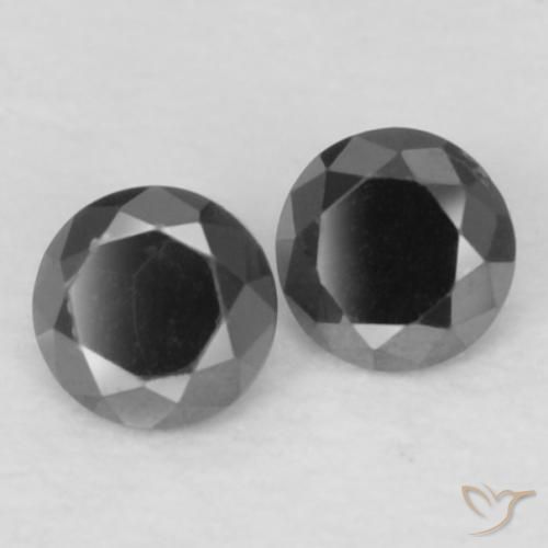 0.08 ct natürliche Schwarz Diamant-Edelsteine, Runden, Lichtundurchlässig