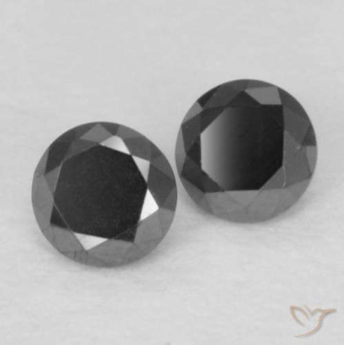 0.07 ct natürliche Schwarz Diamant-Edelsteine, Runden, Lichtundurchlässig