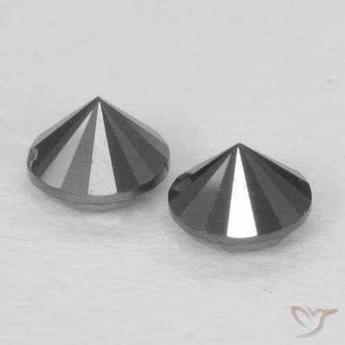 0.07 ct natürliche Schwarz Diamant-Edelsteine, Runden, Lichtundurchlässig