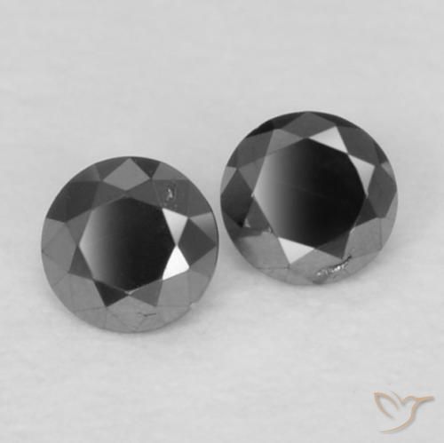 0.07 ct natürliche Schwarz Diamant-Edelsteine, Runden, Lichtundurchlässig