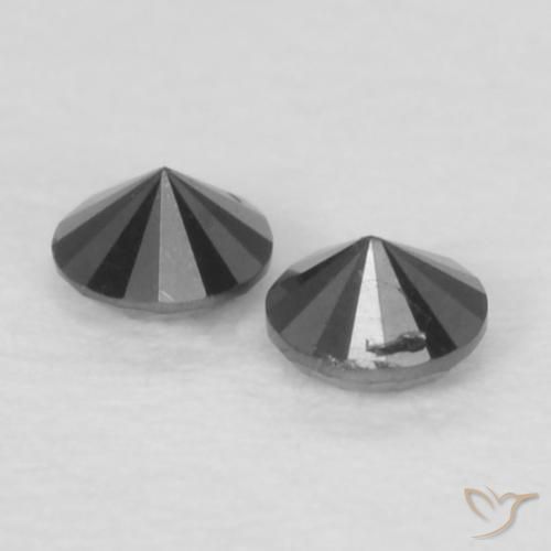 0.07 ct natürliche Schwarz Diamant-Edelsteine, Runden, Lichtundurchlässig