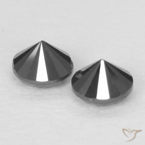 0.09 ct natürliche Schwarz Diamant-Edelsteine, Runden, Lichtundurchlässig