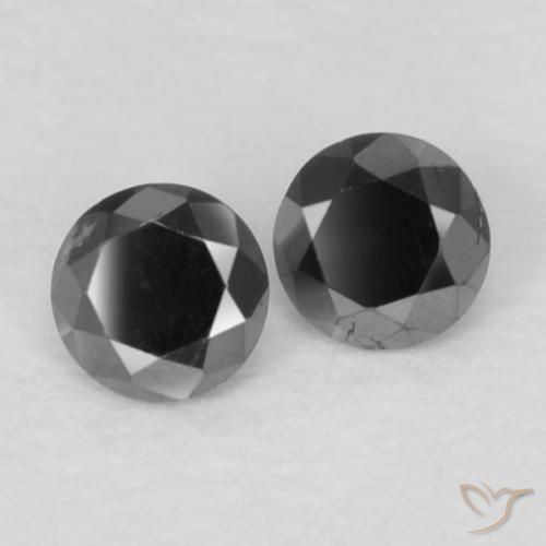0.07 ct natürliche Schwarz Diamant-Edelsteine, Runden, Lichtundurchlässig