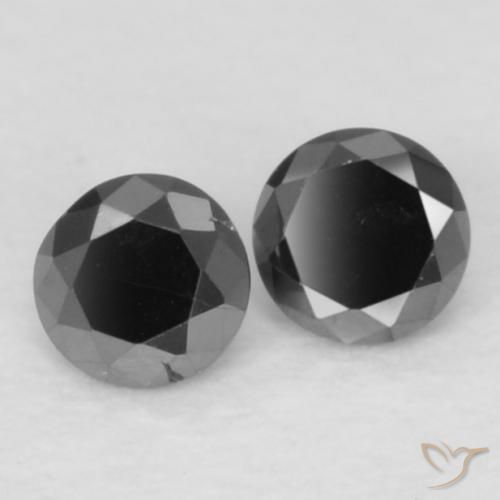 0.09 ct natürliche Schwarz Diamant-Edelsteine, Runden, Lichtundurchlässig