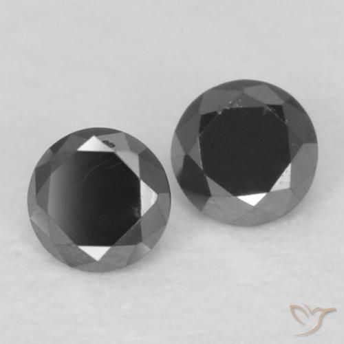 0.08 ct natürliche Schwarz Diamant-Edelsteine, Runden, Lichtundurchlässig