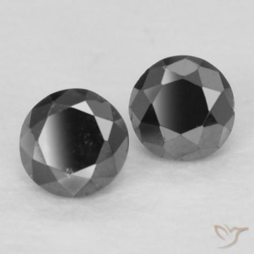 0.11 ct natürliche Schwarz Diamant-Edelsteine, Runden, Lichtundurchlässig
