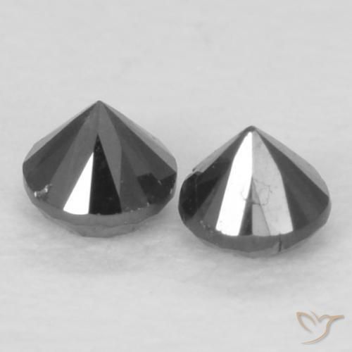 0.11 ct natürliche Schwarz Diamant-Edelsteine, Runden, Lichtundurchlässig