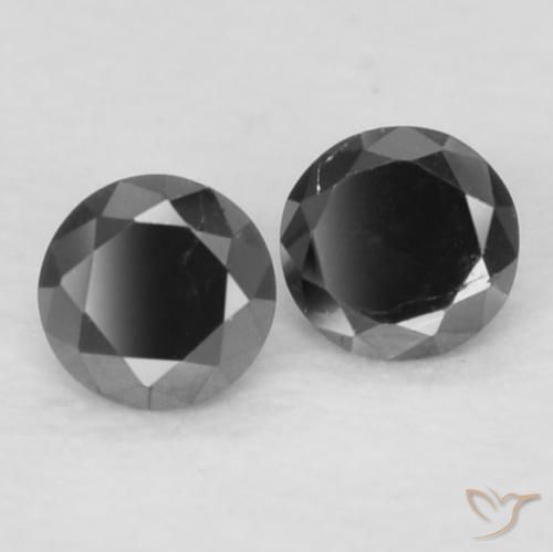 0.09 ct natürliche Schwarz Diamant-Edelsteine, Runden, Lichtundurchlässig