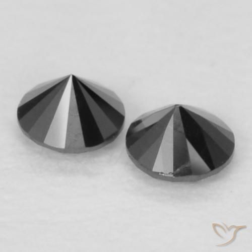 0.09 ct natürliche Schwarz Diamant-Edelsteine, Runden, Lichtundurchlässig