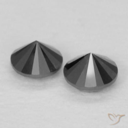 0.08 ct natürliche Schwarz Diamant-Edelsteine, Runden, Lichtundurchlässig