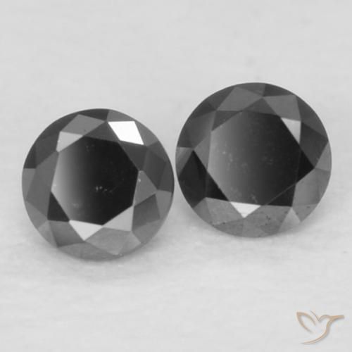 0.09 ct natürliche Schwarz Diamant-Edelsteine, Runden, Lichtundurchlässig