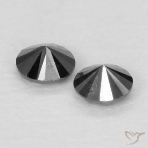 0.08 ct natürliche Schwarz Diamant-Edelsteine, Runden, Lichtundurchlässig