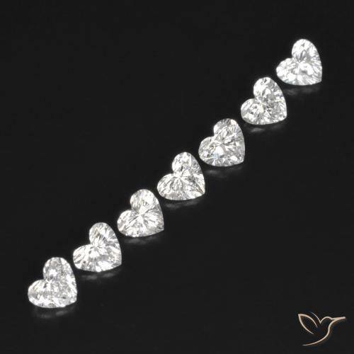 0.56 ct natürliche F Diamant-Edelsteine, Herz, VVS