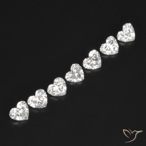 0.53 ct natürliche F Diamant-Edelsteine, Herz, VVS