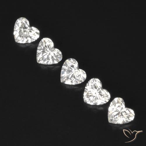 0.51ctw Natürlicher H Diamant, Herz, VVS