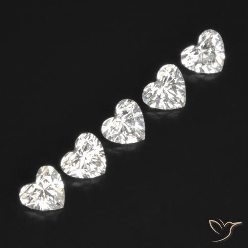 0.51 ct natürliche H Diamant-Edelsteine, Herz, VVS