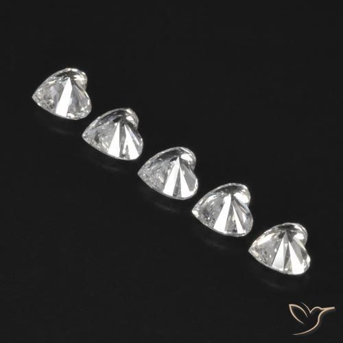 0.51 ct natürliche H Diamant-Edelsteine, Herz, VVS
