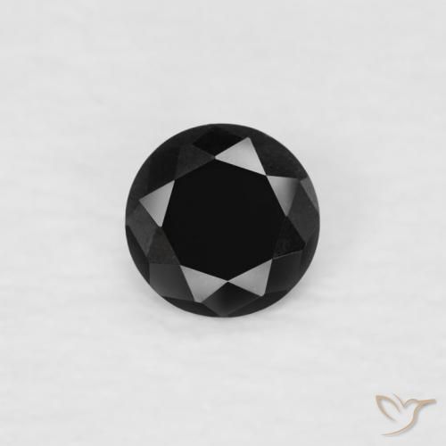 0.05ct Natürlicher Schwarz Diamant, Runden, Lichtundurchlässig