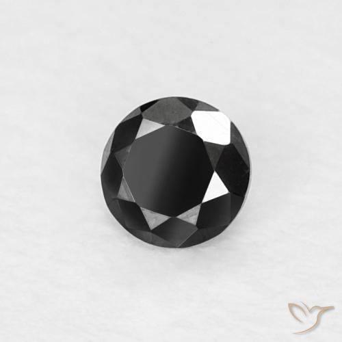 9,17 ctw natürlicher Schwarz Diamant, Runden, Lichtundurchlässig