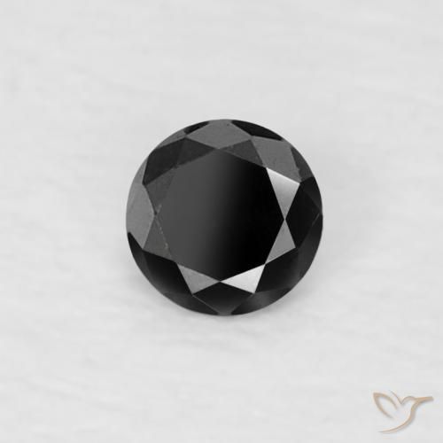 9,17 ctw natürlicher Schwarz Diamant, Runden, Lichtundurchlässig