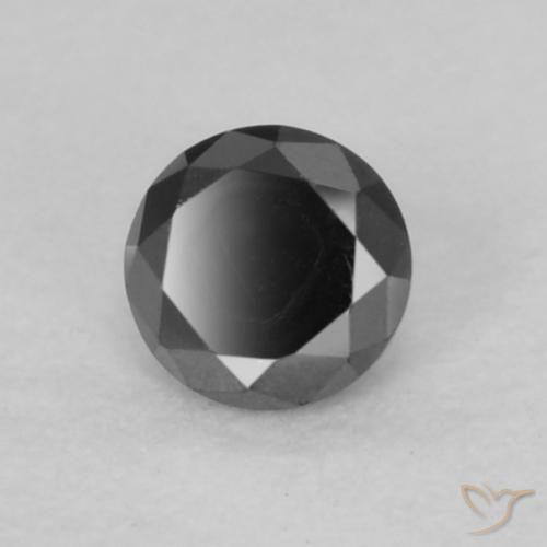 9,17 ctw natürlicher Schwarz Diamant, Runden, Lichtundurchlässig