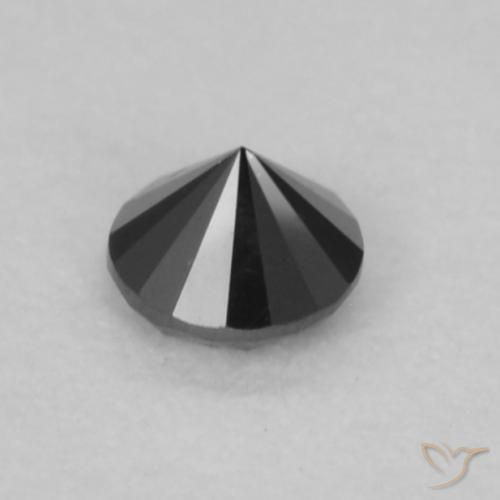 9,17 ctw natürlicher Schwarz Diamant, Runden, Lichtundurchlässig