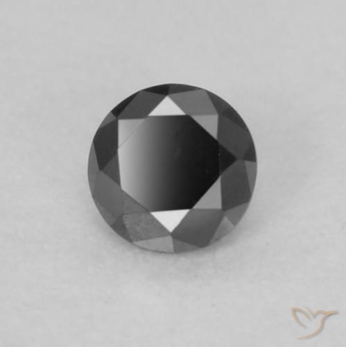 9,17 ctw natürlicher Schwarz Diamant, Runden, Lichtundurchlässig