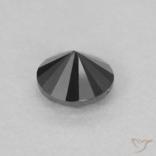 9,17 ctw natürlicher Schwarz Diamant, Runden, Lichtundurchlässig