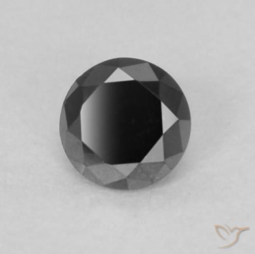 9,17 ctw natürlicher Schwarz Diamant, Runden, Lichtundurchlässig