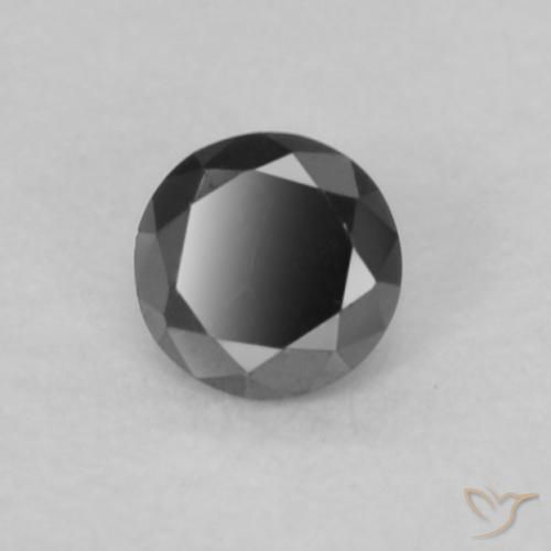 9,17 ctw natürlicher Schwarz Diamant, Runden, Lichtundurchlässig