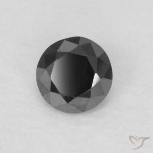 9,17 ctw natürlicher Schwarz Diamant, Runden, Lichtundurchlässig