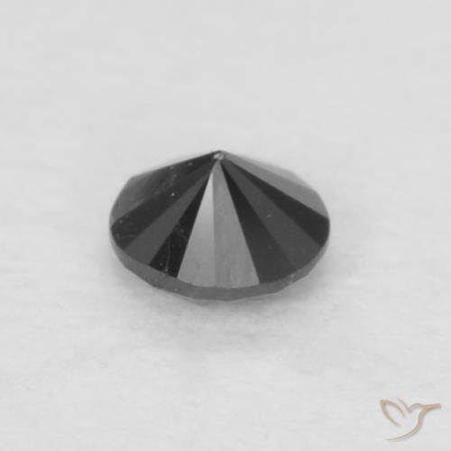 9,17 ctw natürlicher Schwarz Diamant, Runden, Lichtundurchlässig