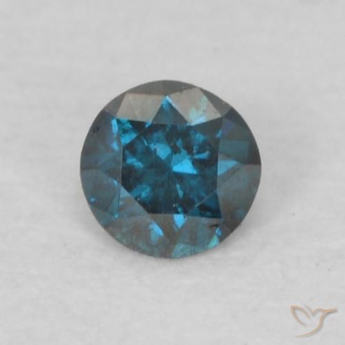 0.07ct Natürlicher Blau Diamant, Runden, VVS-VS