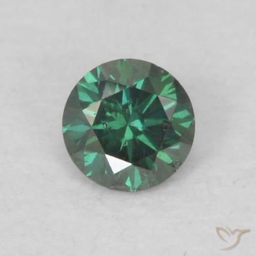 0,06 ctw natürlicher grüner Diamant, Rundschliff, VS