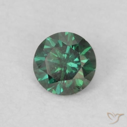 0,06 ctw natürlicher grüner Diamant, Rundschliff, VS