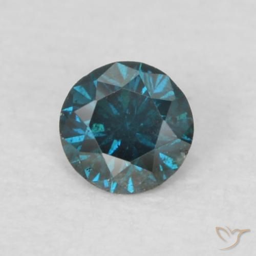 0.06ct Natürlicher Blau Diamant, Runden, VVS-VS