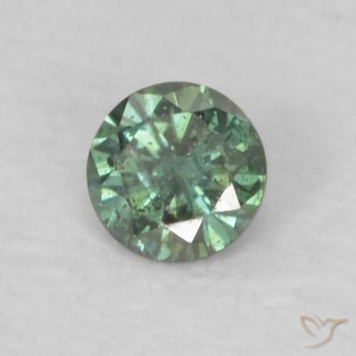 9,17 ctw natürlicher Grün Diamant, Runden, VS