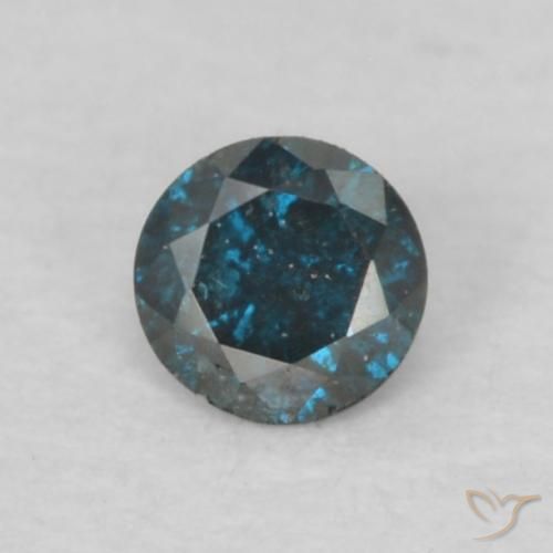0.07ct Natürlicher Blau Diamant, Runden, VS-SI
