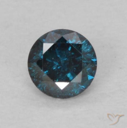 0.08ct Natürlicher Blau Diamant, Runden, VS-SI
