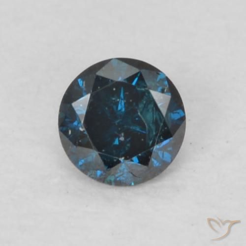 0.07ct Natürlicher Blau Diamant, Runden, VS-SI