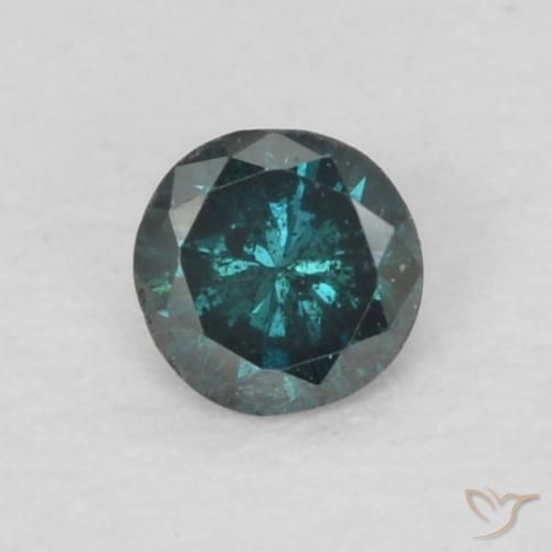 0.07ct Natürlicher Blau Diamant, Runden, VS-SI