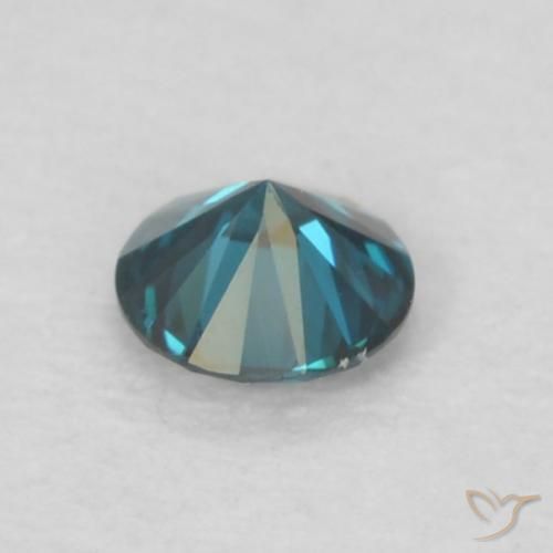 0,07 ctw natürlicher blauer Diamant, Rundschliff, VVS-VS