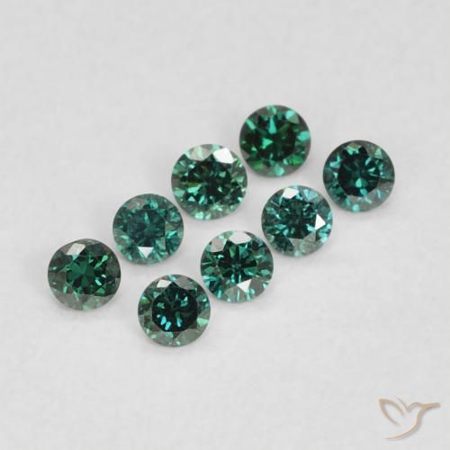 9,17 ctw natürlicher Grün Diamant, Runden, VVS-VS