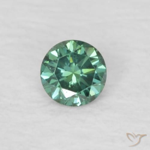 0.04ct Natürlicher Grün Diamant, Runden, VVS, Photo A