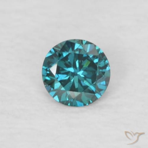 0,05 ctw natürlicher blauer Diamant, Rundschliff, VVS